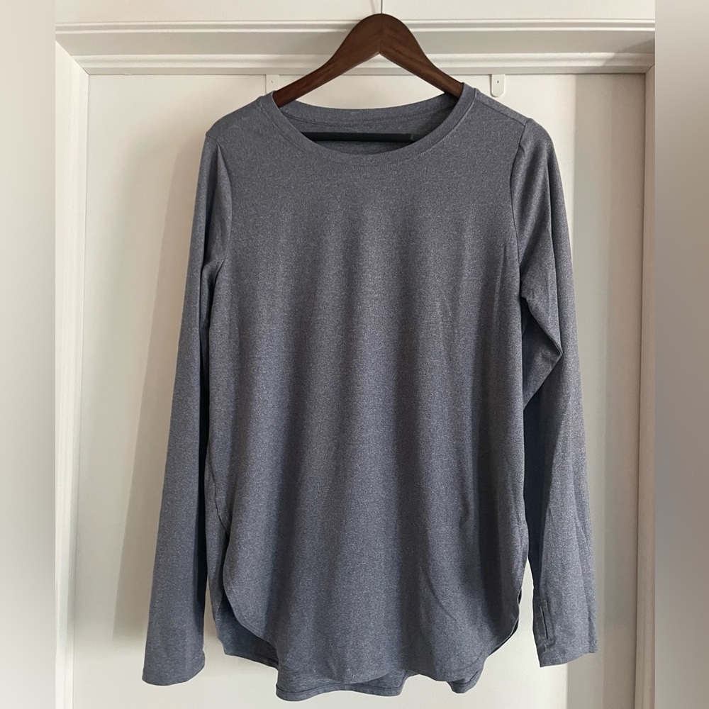 Layer 8 (L) Blue women’s workout shirt